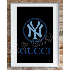 Gucci Yankees Print 11x17 Wall Art by The Artist Denardai